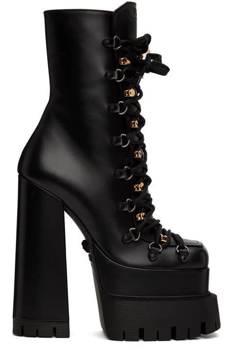 versace platform heels boots|Versace aevitas platform boots.